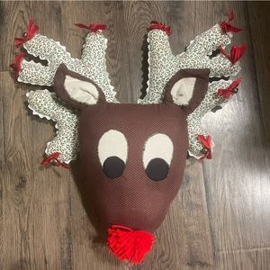 Vintage Handmade Christmas Reindeer Hanging Decoration